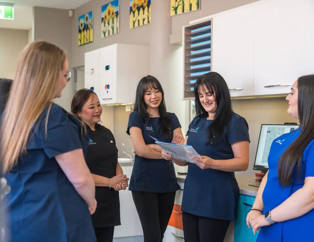 Orthodontist and team having a meeting in Liverpool